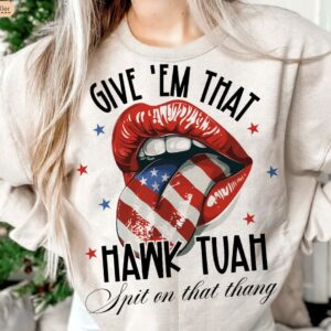 Lips Hawk Tuah Spit on that Thang Shirt