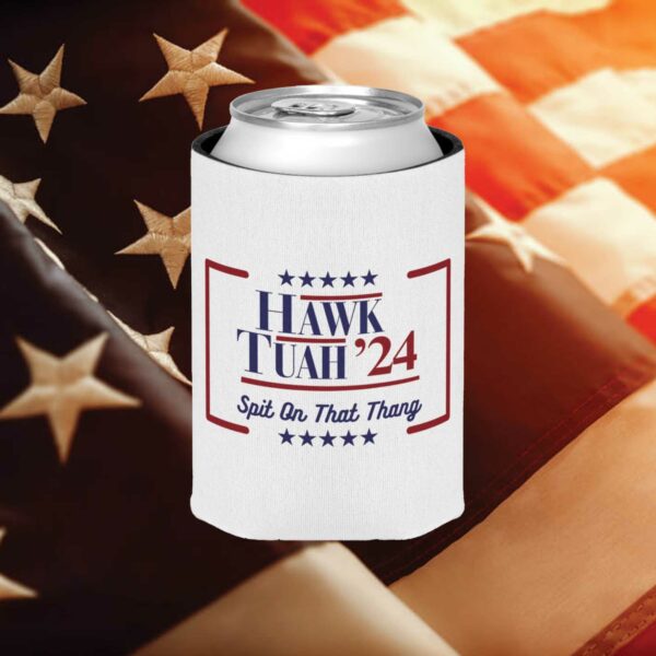 Miss Hawk Tuah 2024 Can Cooler Summer Koozie, Red White and Blue Beer Seltzer Hawk Tuah Coozie, Beach, Fishing, Outdoor, Drink Can Cooler3