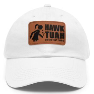 New Hawk Tuah Girl Leather Patch Hats