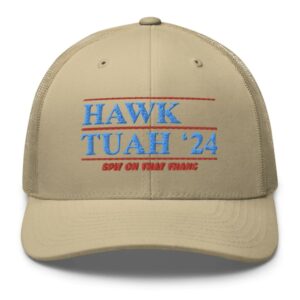 Official Hawk Tuah ’24 Retro Trucker Hat Cap Ú