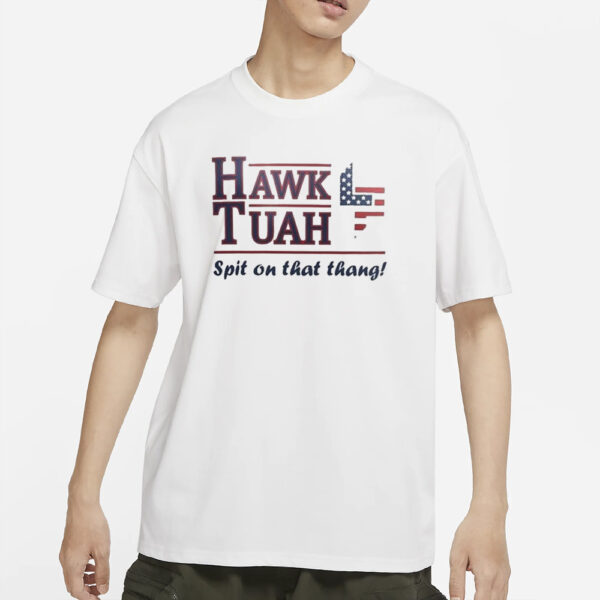 Official Hawk Tuah Spit On That Thang Map T-Shirt