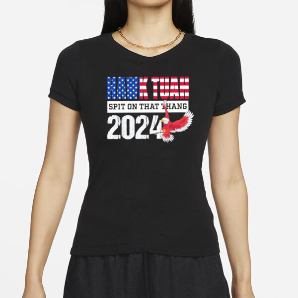 Official Hawk Tuah Spit on That Thang 2024 Flag USA T-Shirts