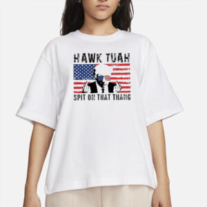 Official Trump middle finger hawk tuah spit on that thang T-Shirt