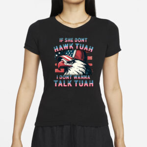 Patriotic Eagle Design with American Flag, If She Don't Hawk Tuah png, Digital Art T-Shirt