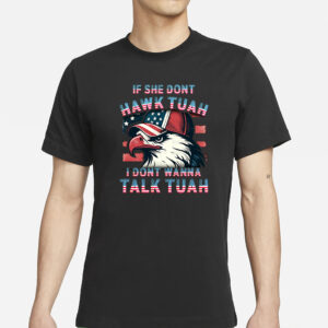 Patriotic Eagle Design with American Flag, If She Don't Hawk Tuah png, Digital Art T-Shirts