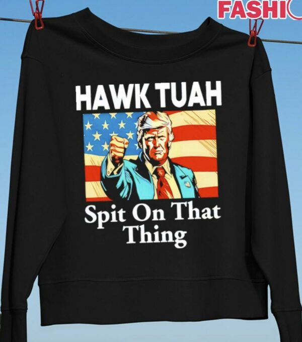 Some “Hawk Tuah” Trump shirts in Virginia todays