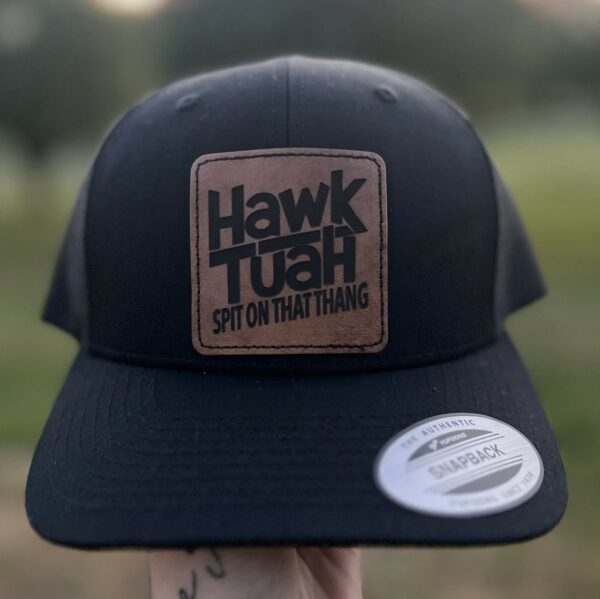 The Hawk Tuah Girl Leather Patch Hats