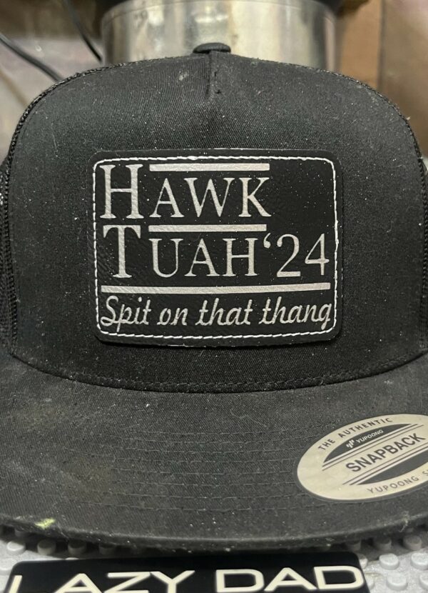 Viral TikTok “Hawk Tuah” Leather Patch Hat