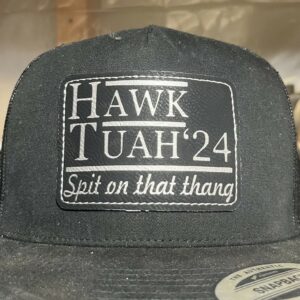 Viral TikTok “Hawk Tuah” Leather Patch Hats