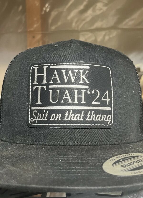 Viral TikTok “Hawk Tuah” Leather Patch Hats