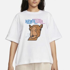 Funny Hawk Tuah Camel Spitting Shirt TShirt Spit on That Thang Girl Animal T-Shirt