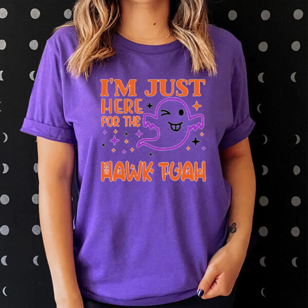 Funny Hawk Tuah Halloween Purple Orange T-Shirts