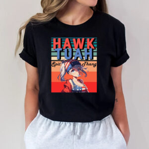 Funny Hawk Tuah Meme Anime Girl 長袖Tシャツ4