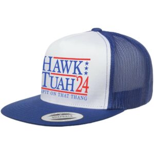 Funny Political Hat, Hawk Tuah Trucker Hats