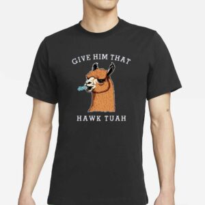 Give Him That Hawk Tuah Funny Sheep Viral Meme T-Shirt