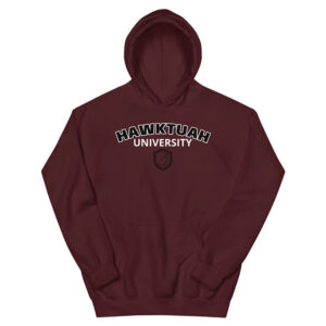 HAWKTUAH UNIVERSITY ALUMNI Hoodie - Funny Hawk Tuah Meme T-Shirt6