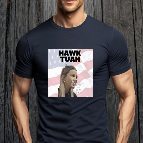 Hawk Tuah 2024 - America flag T-Shirt