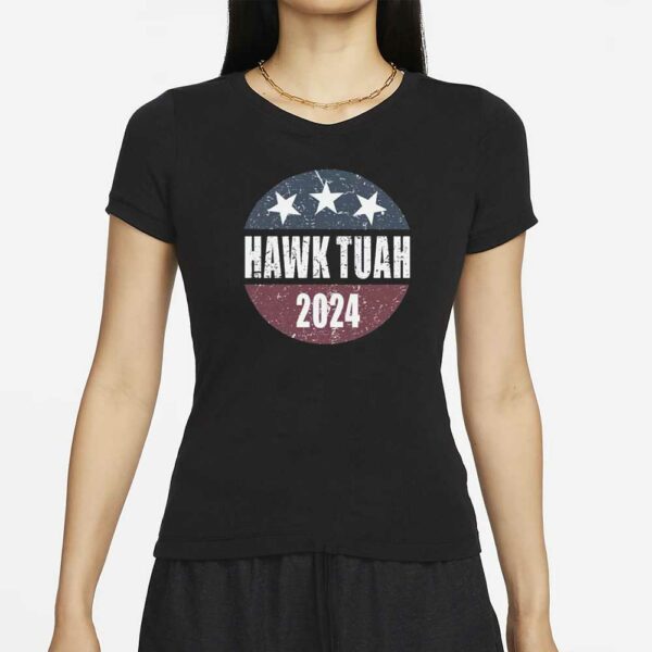 Hawk Tuah 2024 Funny Meme Humor Quote Joke Gift Retro Men's Short Sleeve T-Shirts