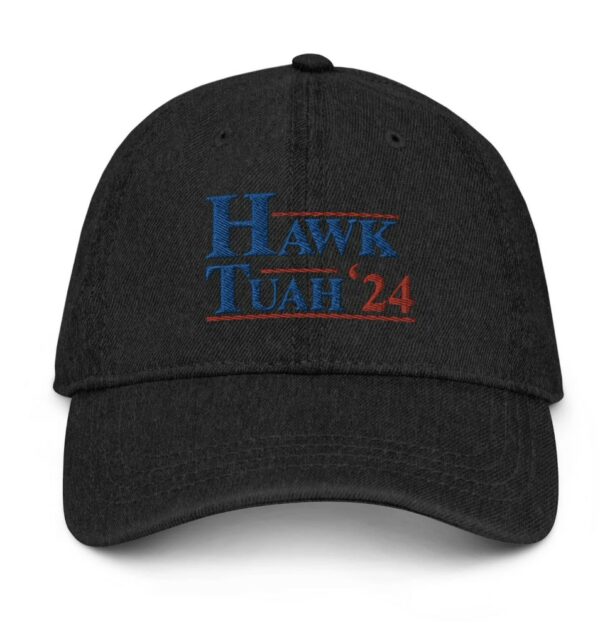 Hawk Tuah 24 Embroidered Denim Cap - Presidential Sensation Hats