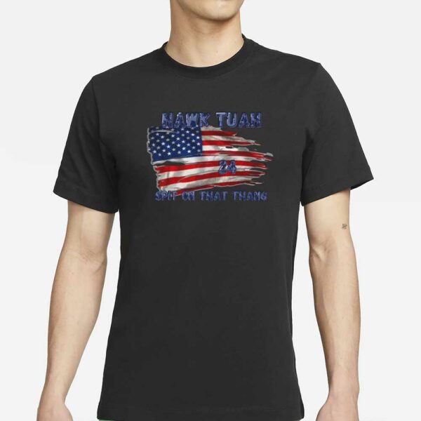 Hawk Tuah American Flag 24 Spit On That Thang T-Shirts