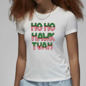 Hawk Tuah Christmas Unisex Jersey T-Shirt2