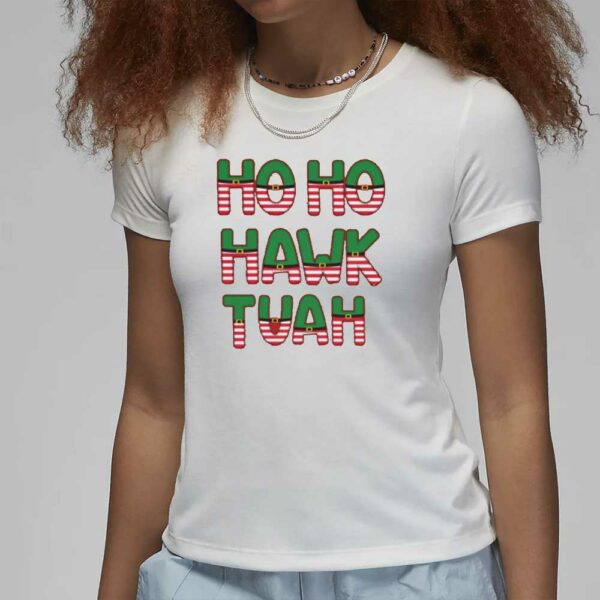 Hawk Tuah Christmas Unisex Jersey T-Shirt2