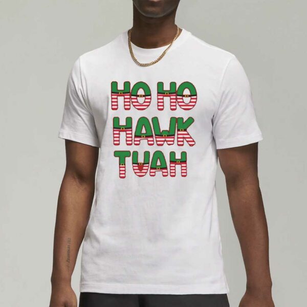 Hawk Tuah Christmas Unisex Jersey T-Shirt4