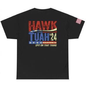 Hawk Tuah Girl Sleeve Right Flag USA Shirts