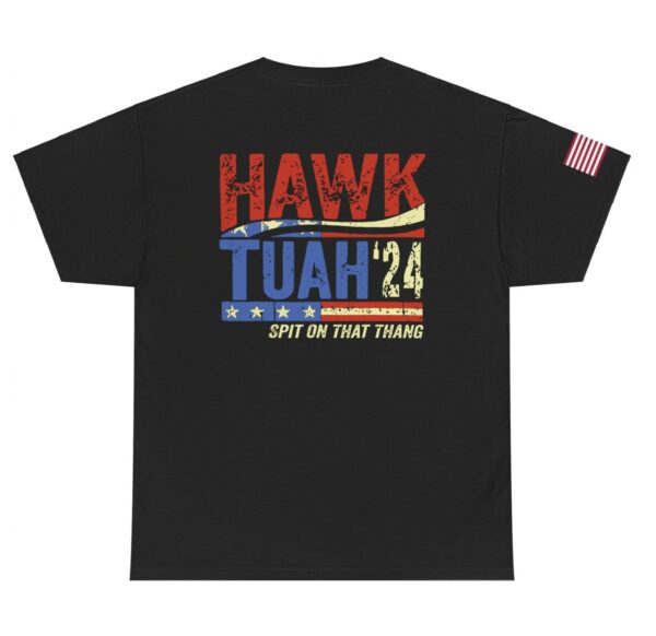 Hawk Tuah Girl Sleeve Right Flag USA Shirts