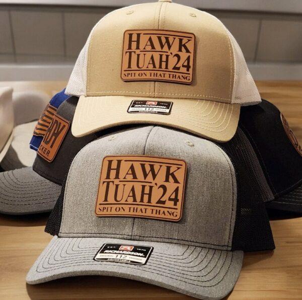 Hawk Tuah Hat, Spit On That Thang, Trucker Hat, Hawk Tuah 24, Funny Leather Patch Hat