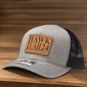 Hawk Tuah Hat, Spit On That Thang, Trucker Hats, Hawk Tuah 24, Funny Leather Patch Hats