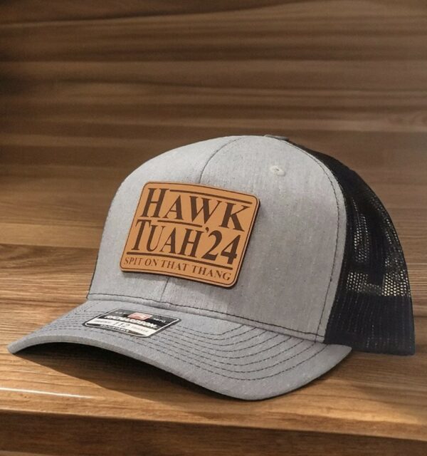 Hawk Tuah Hat, Spit On That Thang, Trucker Hats, Hawk Tuah 24, Funny Leather Patch Hats