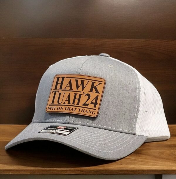 Hawk Tuah Hat, Spit On That Thang, Trucker Hats, Hawk Tuah 24, Funny Leather Patch Hats