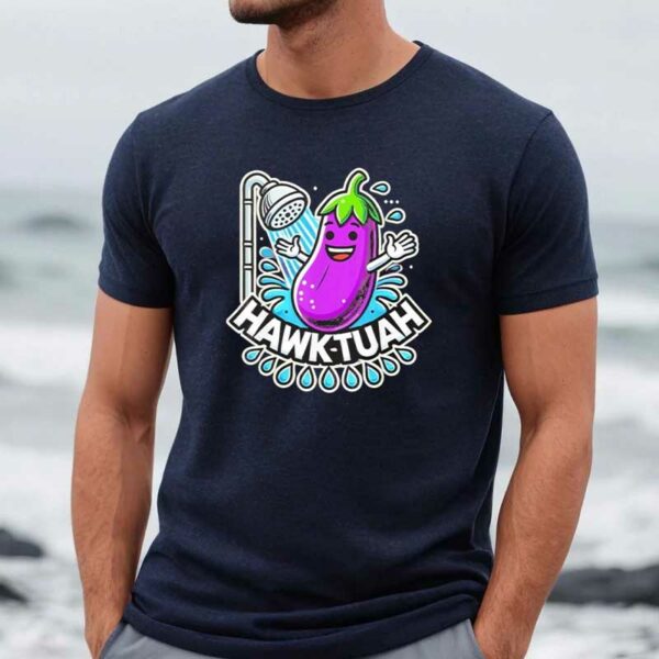 Hawk Tuah Meme Eggplant T-Shirt1