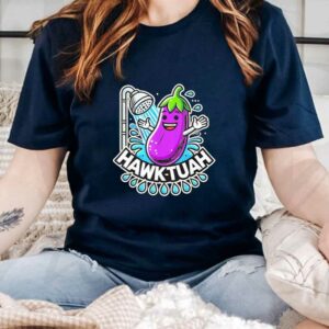 Hawk Tuah Meme Eggplant T-Shirts