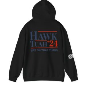 Hawk Tuah Sleeve Right Flag USA Hoodie