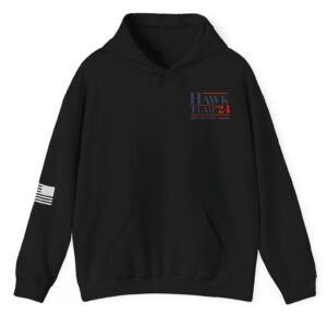 Hawk Tuah Sleeve Right Flag USA Hoodies