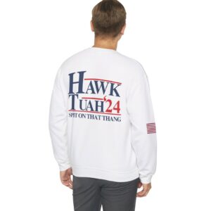 Hawk Tuah Sleeve Right Flag USA Unisex Sweatshirt Shirts