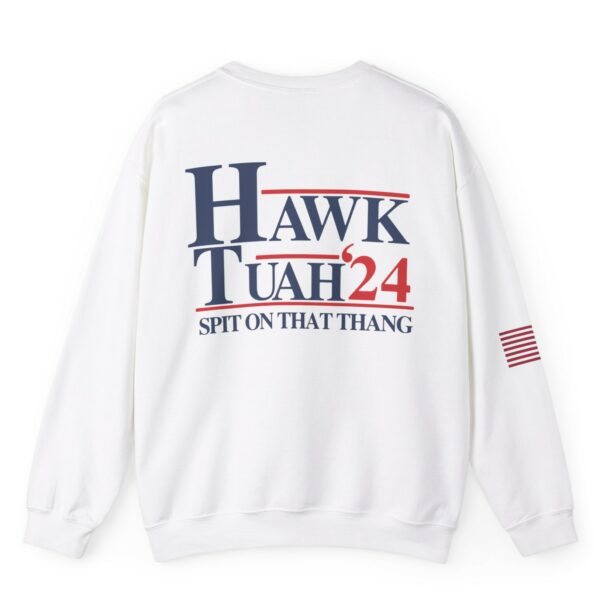 Hawk Tuah Sleeve Right Flag USA Unisex Sweatshirts