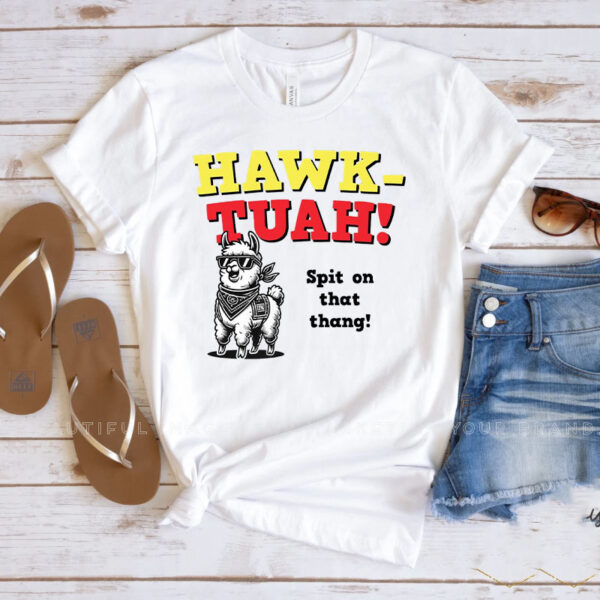 Hawk Tuah Spit On That Thang LLama T-Shirt 20241