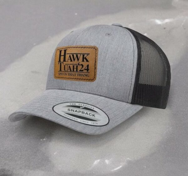 Hawk Tuah Spit On That Thang Trucker Style Snapback Hat Cap