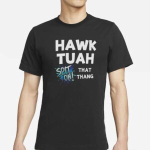 Hawk Tuah Spit On That Thang Viral Funny Quote Heavy Cotton T-Shirt