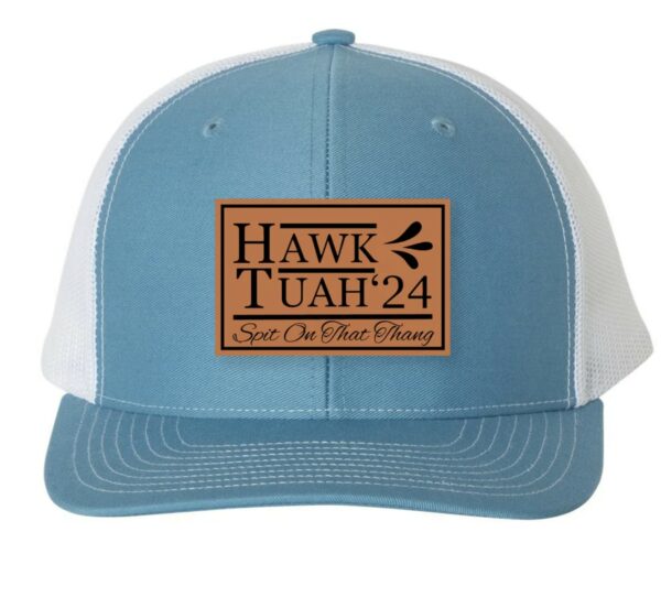 Hawk Tuah Spit on that Thang Hats - Custom Logos - Leather Patch Richardson Snapback Caps - Quality Engraved Leatherette, Viral TikTok OSFM