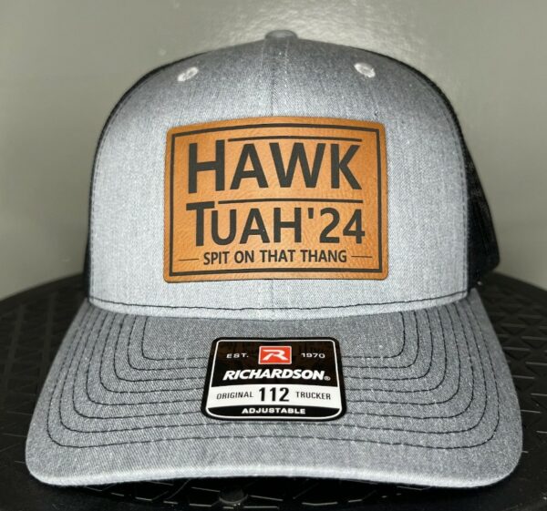 Hawk Tuah Spit on that thangTrendy Hat Funny Hat Funny Hats For Men Custom Made Leather Patch