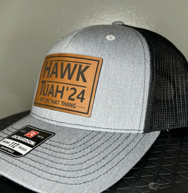 Hawk Tuah Spit on that thangTrendy Hat Funny Hat Funny Hats For Men Custom Made Leather Patchs