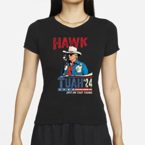 Hawk Tuah Trump T-Shirt Meme Trendy