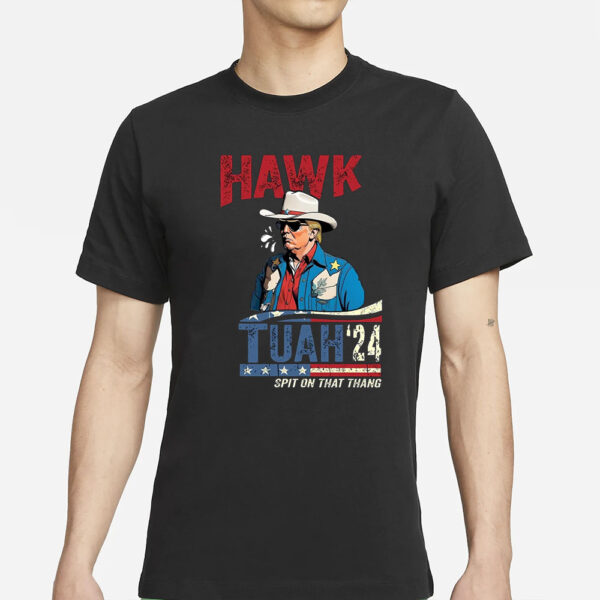 Hawk Tuah Trump T-Shirt Meme Trendys