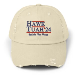 Hawk Tuah Unisex Distressed Cap Hats