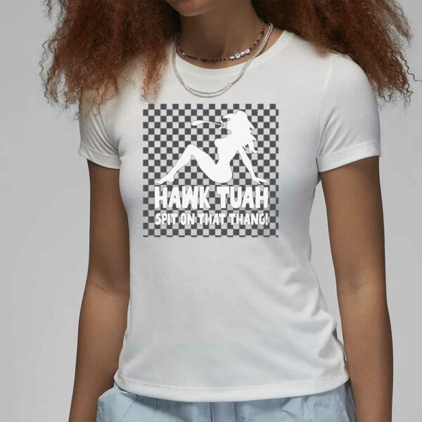 Hawk Tuah spit on that thang! Sexy Mudflap Cowgirl T-Shirt Truck Car Vinyl Decal2