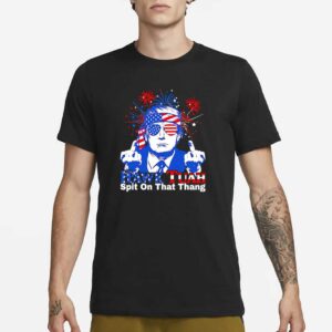 Hawk Tuah spit on that thing presidential candidate parody Trump T-Shirt1